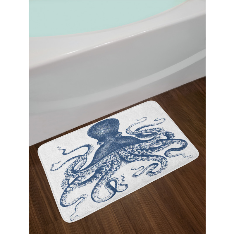 Grunge Sea Creature Bath Mat