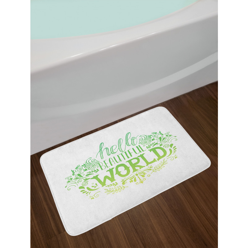 Hello World Bath Mat