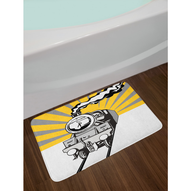 Locomotive Sunburst Effect Bath Mat