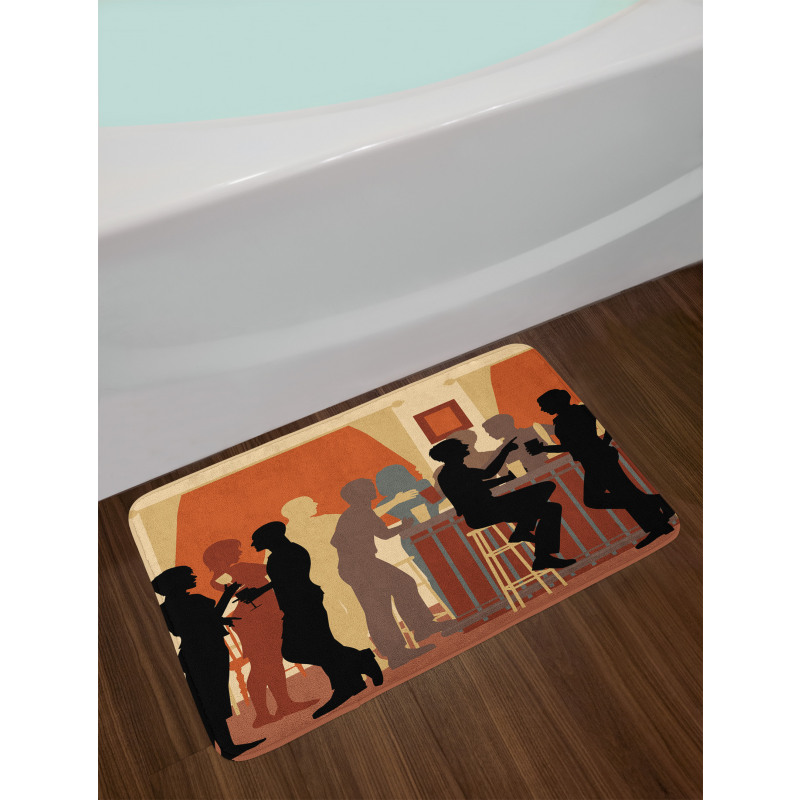 Night out with Friends Theme Bath Mat