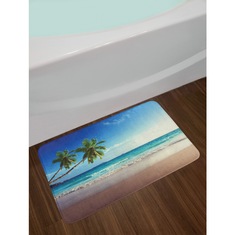 Scenic Island View Trees Bath Mat