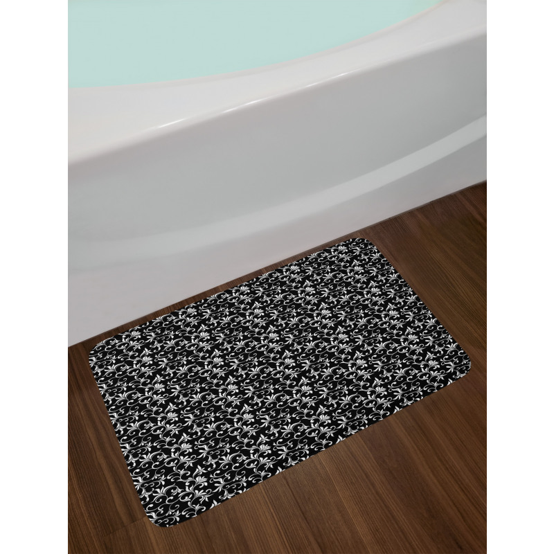 Swirls Leaves Foliage Bath Mat