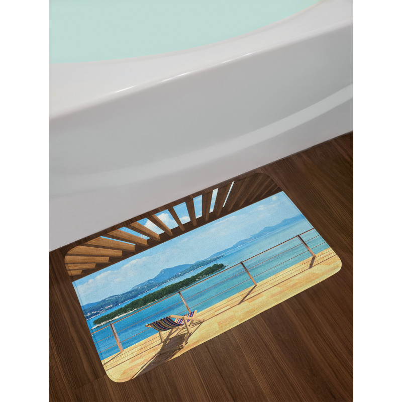 Balcony Panoramic Seascape Bath Mat