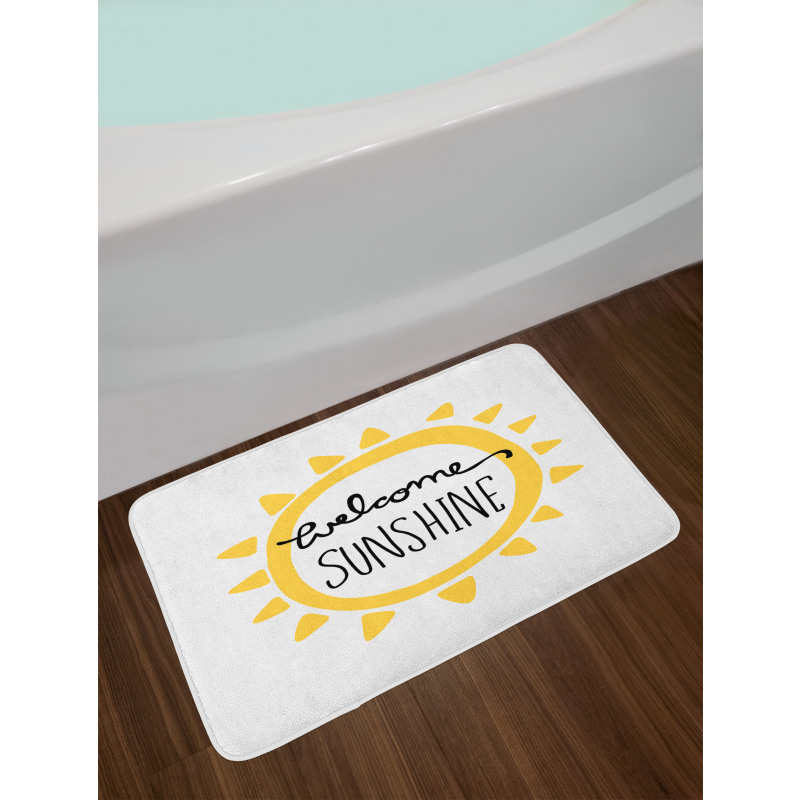 Welcome Sunshine Simplistic Bath Mat