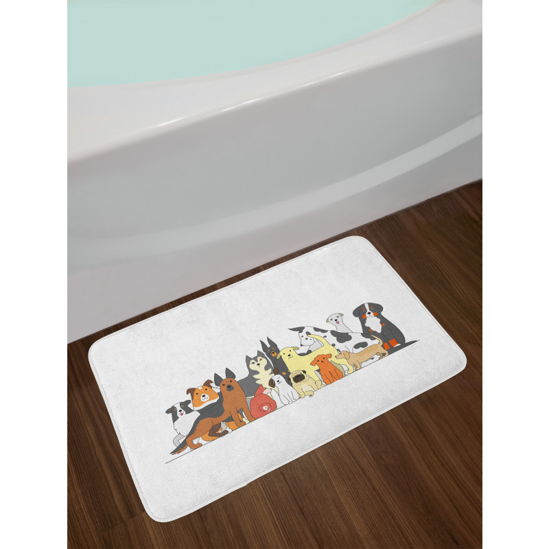 Husky and Jack Russel Terrier Bath Mat