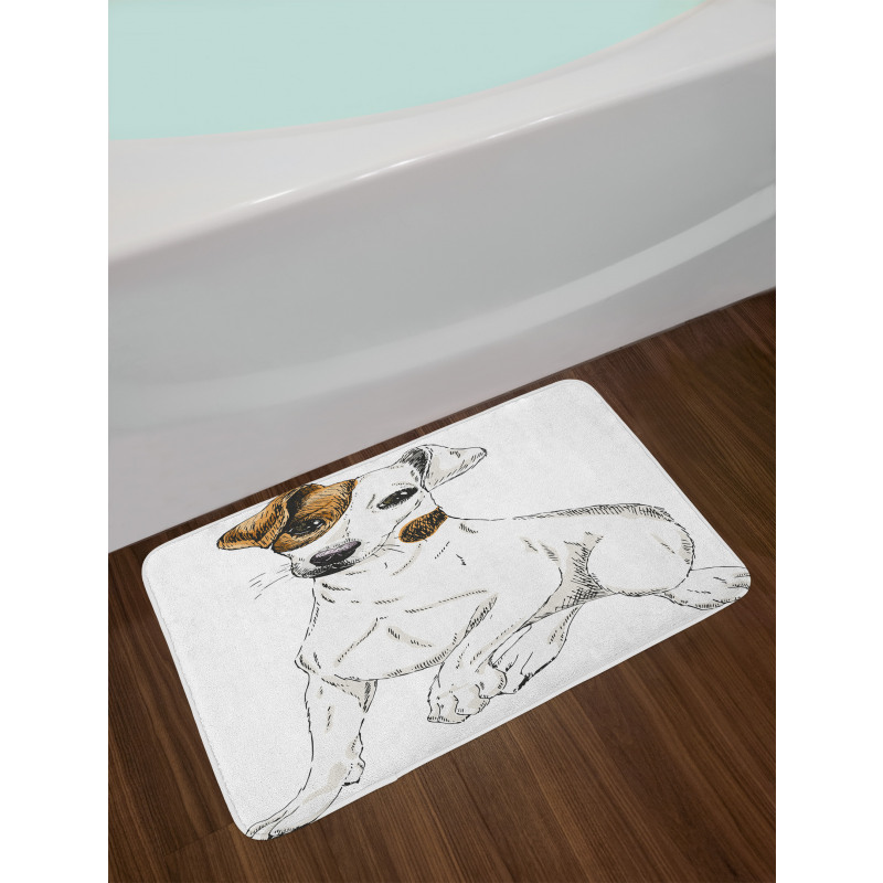 Graphic Puppy Portrait Bath Mat