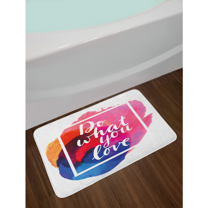 Contemporary Theme Love Work Bath Mat