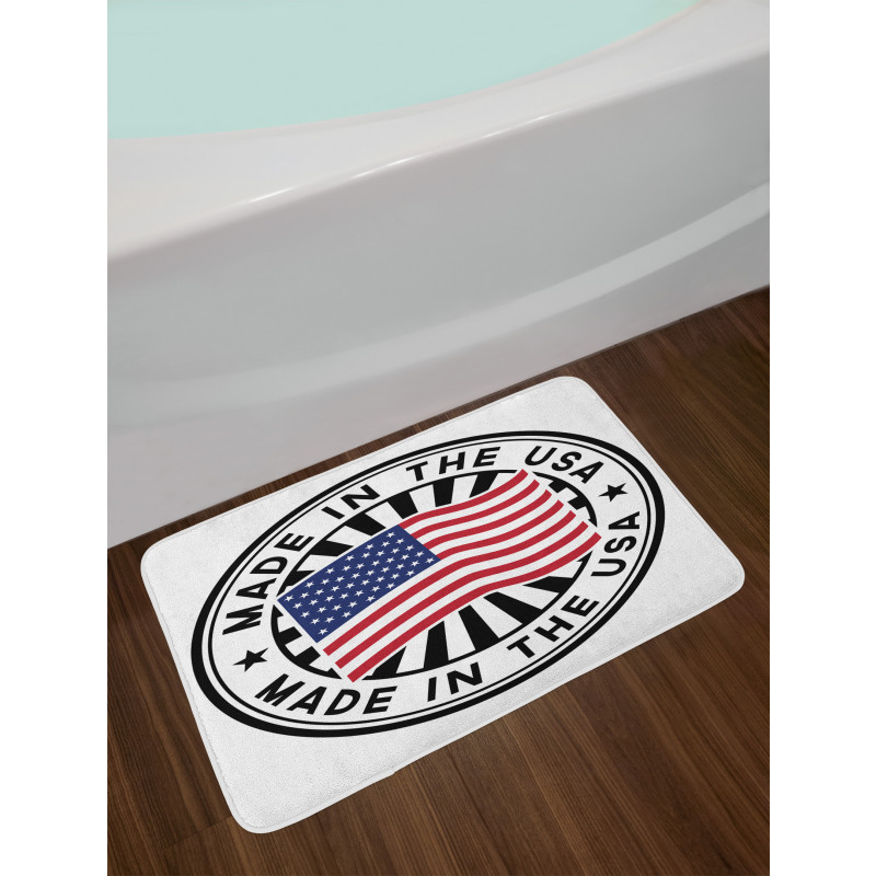 National Flag Stamp Design Bath Mat