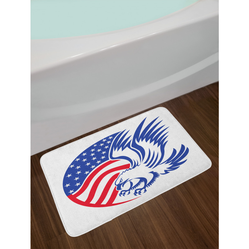 American Bald Eagle Flag Bath Mat