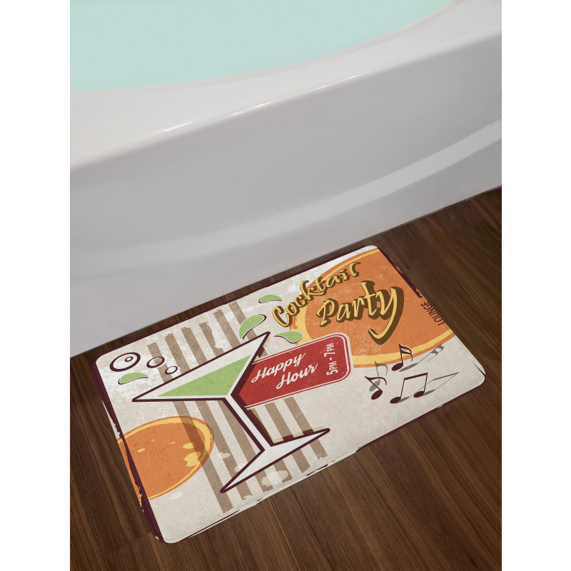 Retro Happy Hour Bath Mat