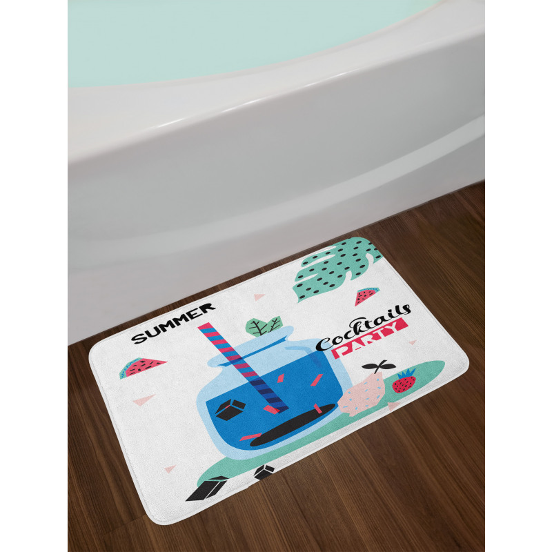 Hello Summer Artwork Bath Mat