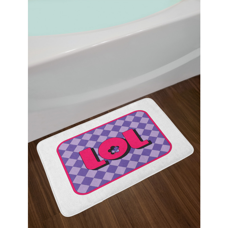 Laugh out Loud Checkered Bath Mat