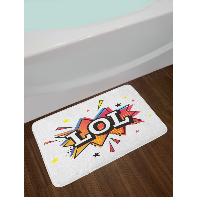 Speech Bubble Colorful Stars Bath Mat