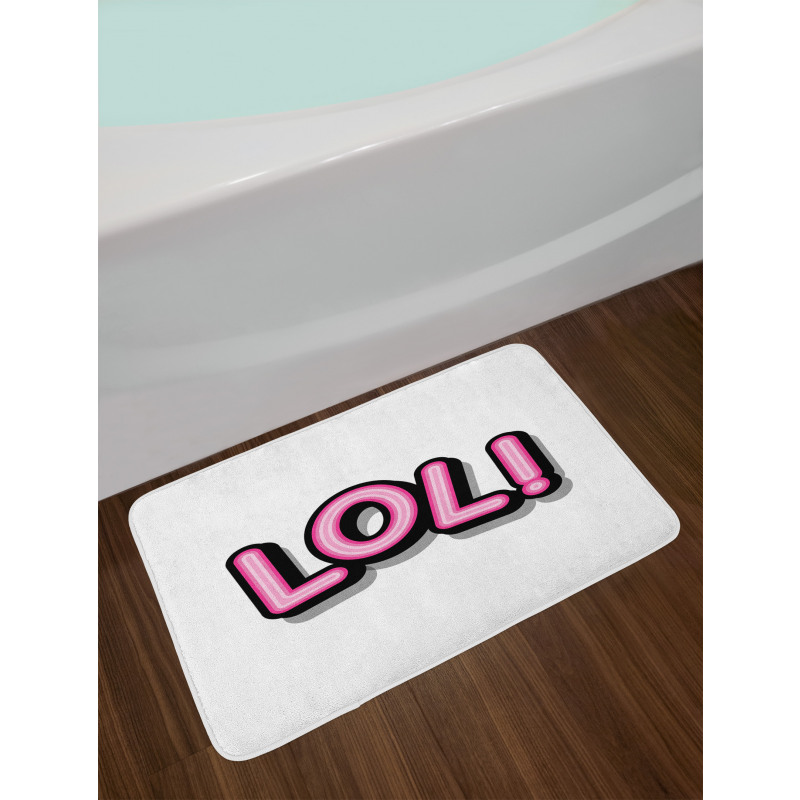 Retro Letters Vintage Pop Art Bath Mat