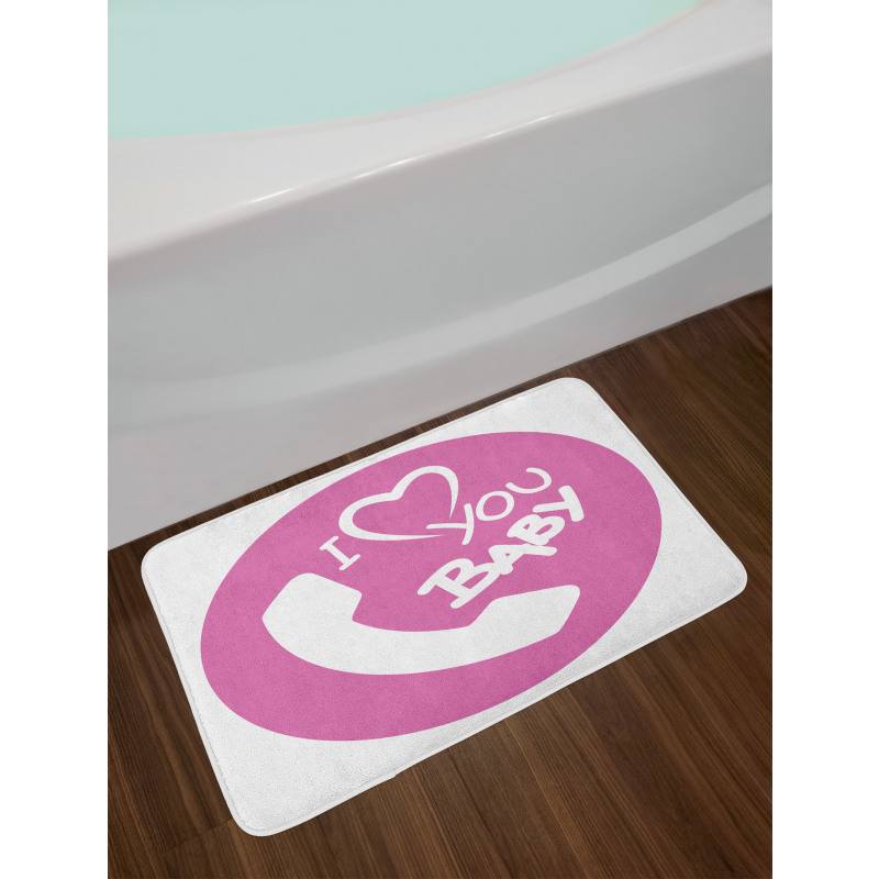 I Love You Baby Message Bath Mat