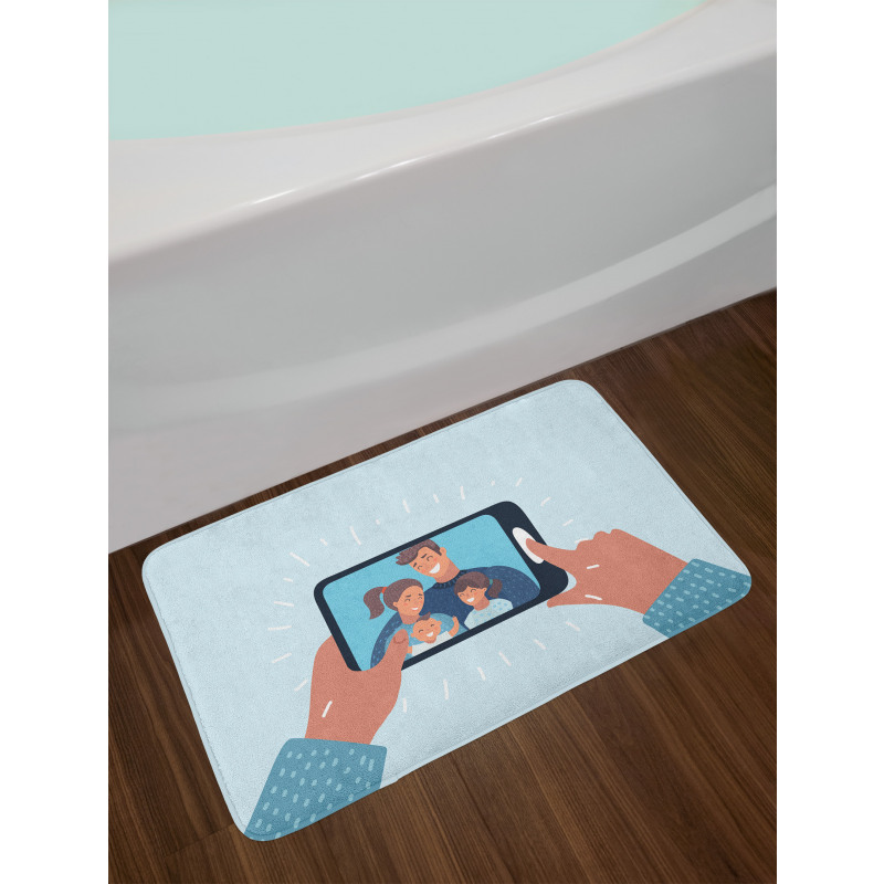 Motherhood Illustration Bath Mat