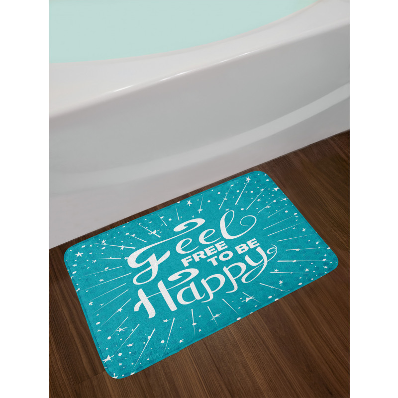 Retro Style Design Stars Bath Mat