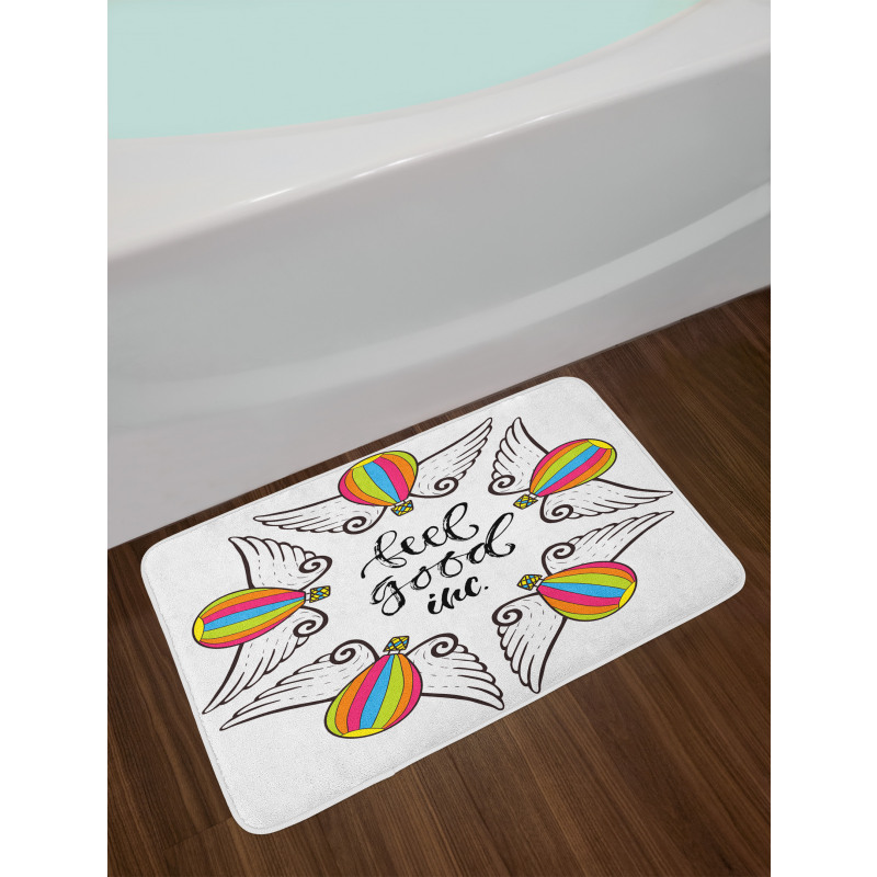 Phrase with the Balloons Bath Mat