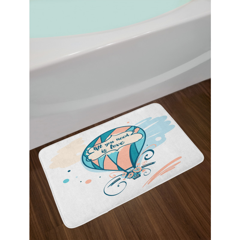 Hot Air Balloon Pastel Flora Bath Mat