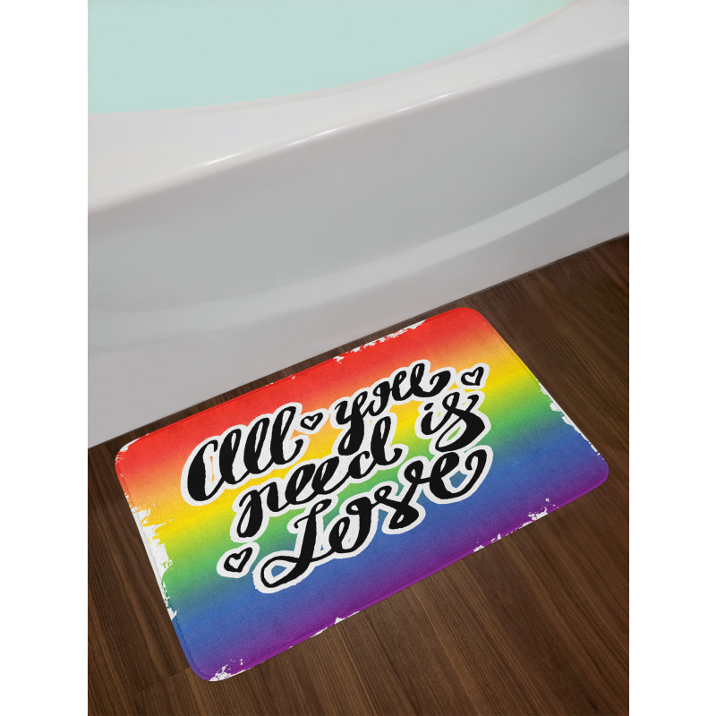 Pride Slogan Bath Mat