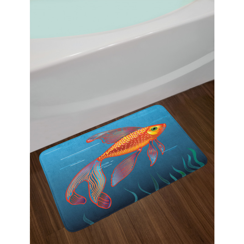 Aquarium Fishes in Water Bath Mat