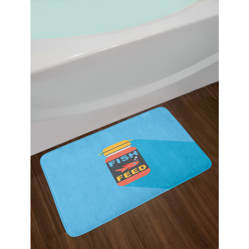 Pet Fish Feed Flat Bath Mat