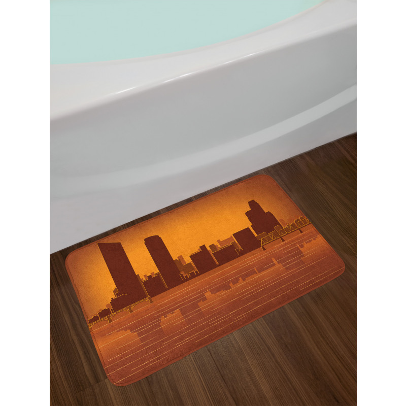 Skyline and Reflection Bath Mat