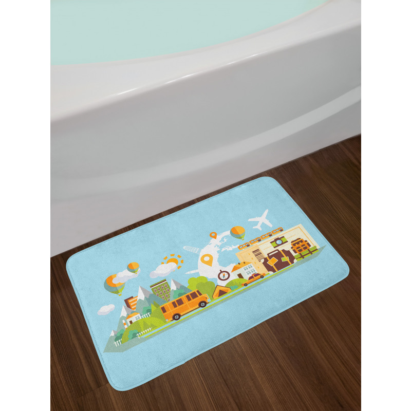 Adventure Vacation Journey Bath Mat