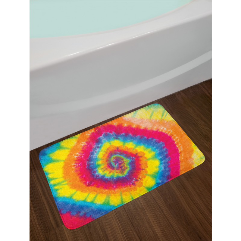 Abstract Colorful Batik Bath Mat