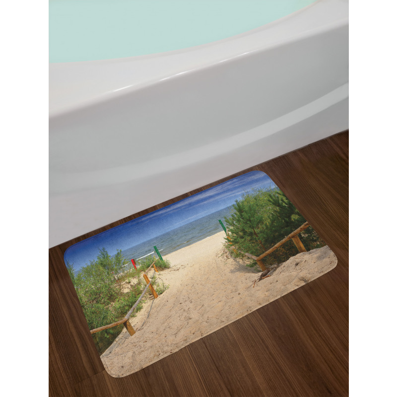 Sandy Peaceful Shore Bath Mat