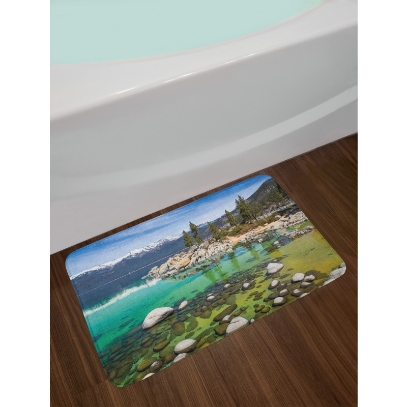 Sierra Nevada Lake Photo Bath Mat