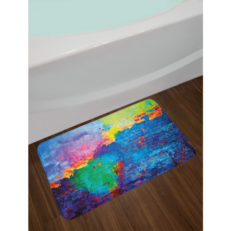 Vibrant Graffiti Spray Bath Mat