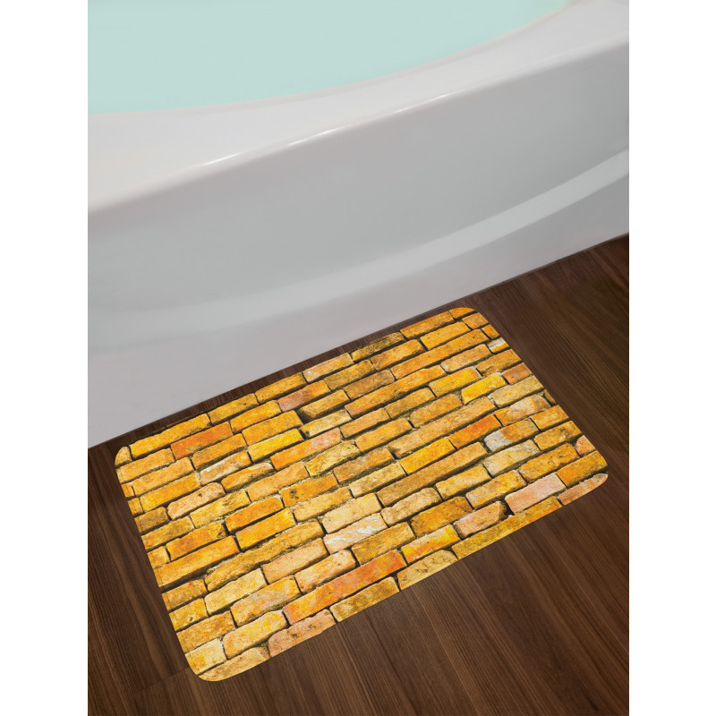 Old Wall Earth Tones Bath Mat