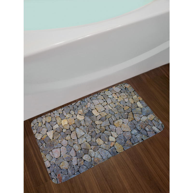 Grey and Beige Stones Bath Mat