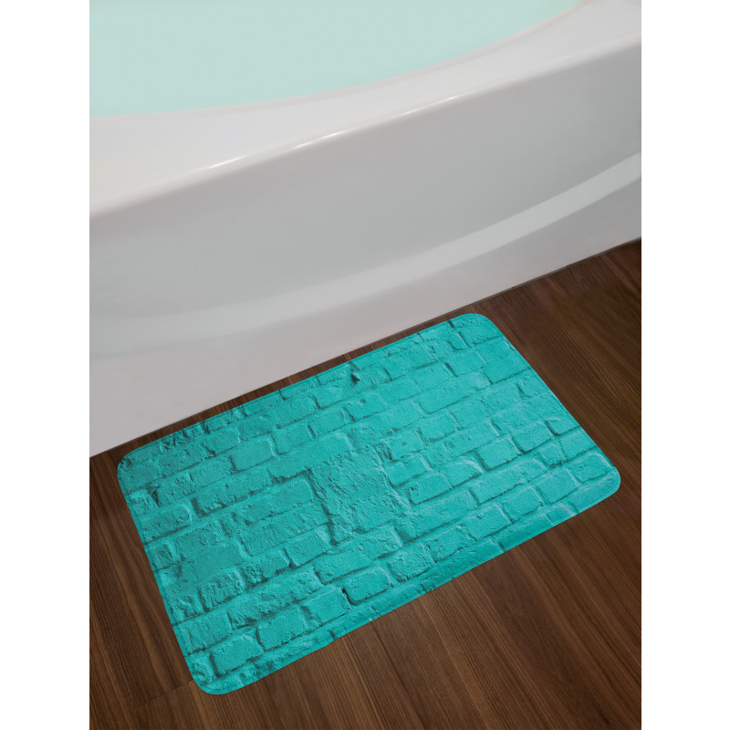 Turquoise Rough Wall Bath Mat