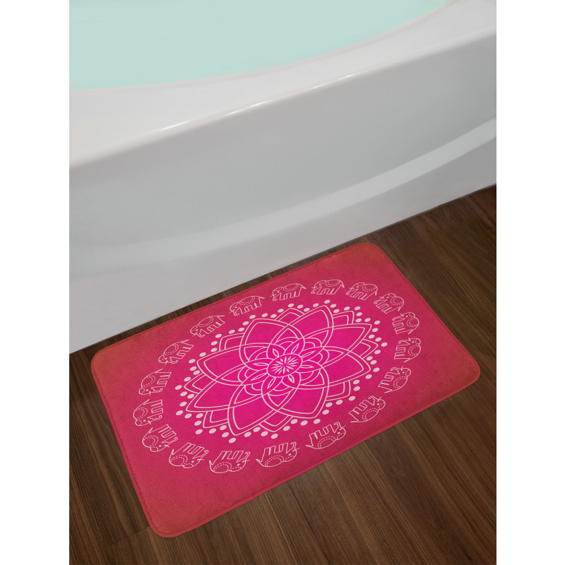 Ombre Elephant Ring Flower Bath Mat