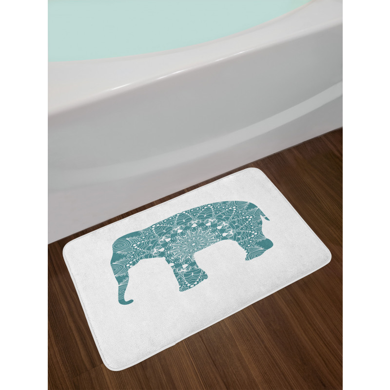 Ethnic Motifs on an Animal Bath Mat