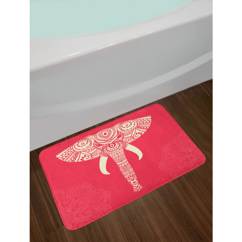 Romantic Wild Elephant Head Bath Mat