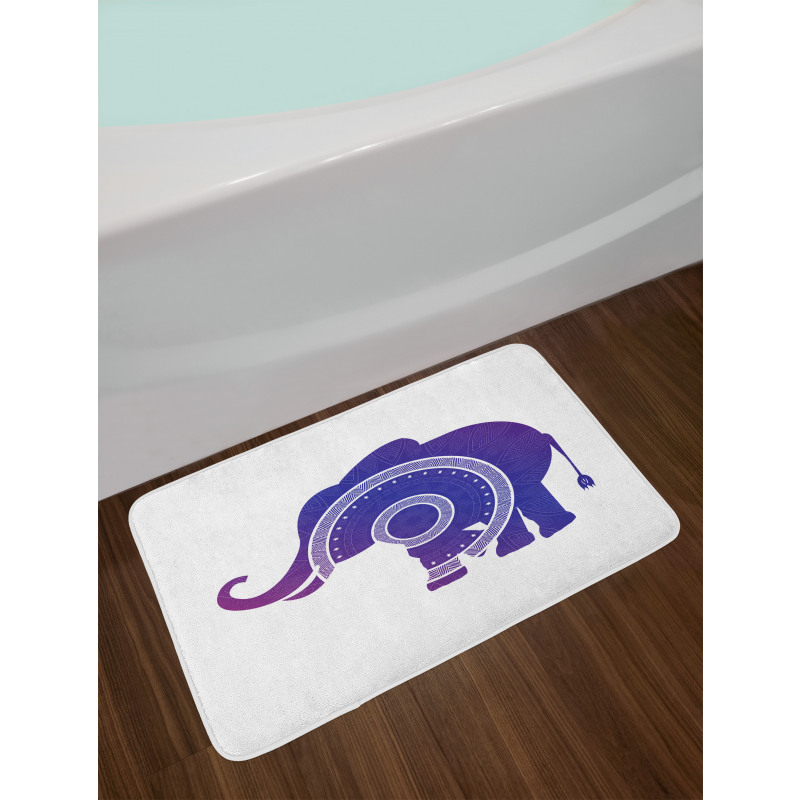 Elephant Calf Mandala Bath Mat