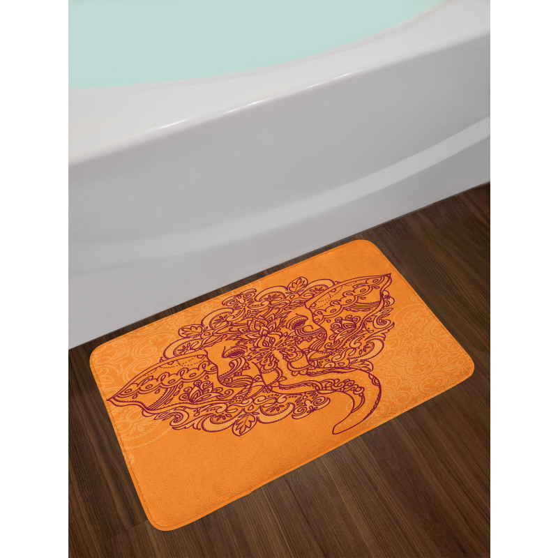 Paisley Ornamental Elephant Bath Mat