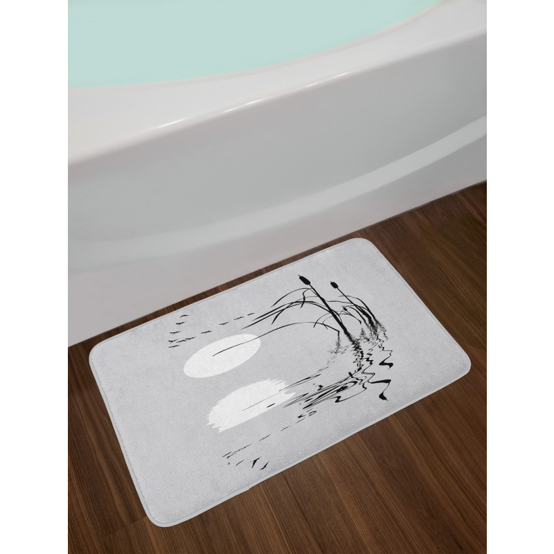 V Flying Geese and Bulrush Bath Mat