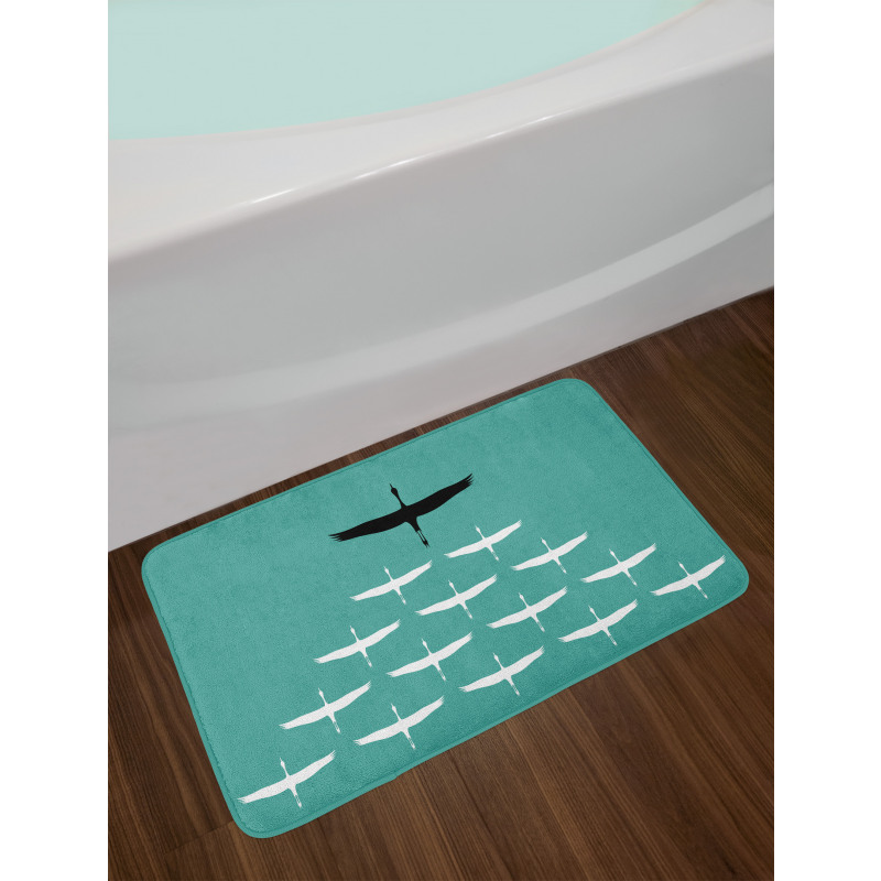 Muster of Birds Silhouettes Bath Mat