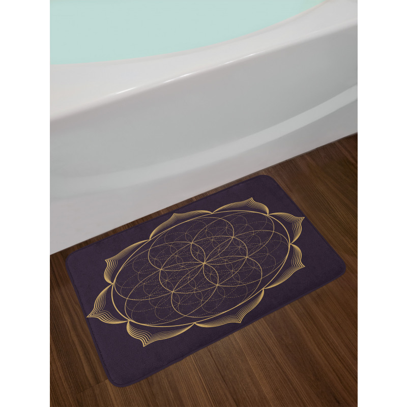 Geometry Art Flower Bath Mat