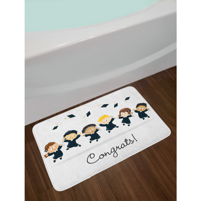 Congrats Children School Bath Mat