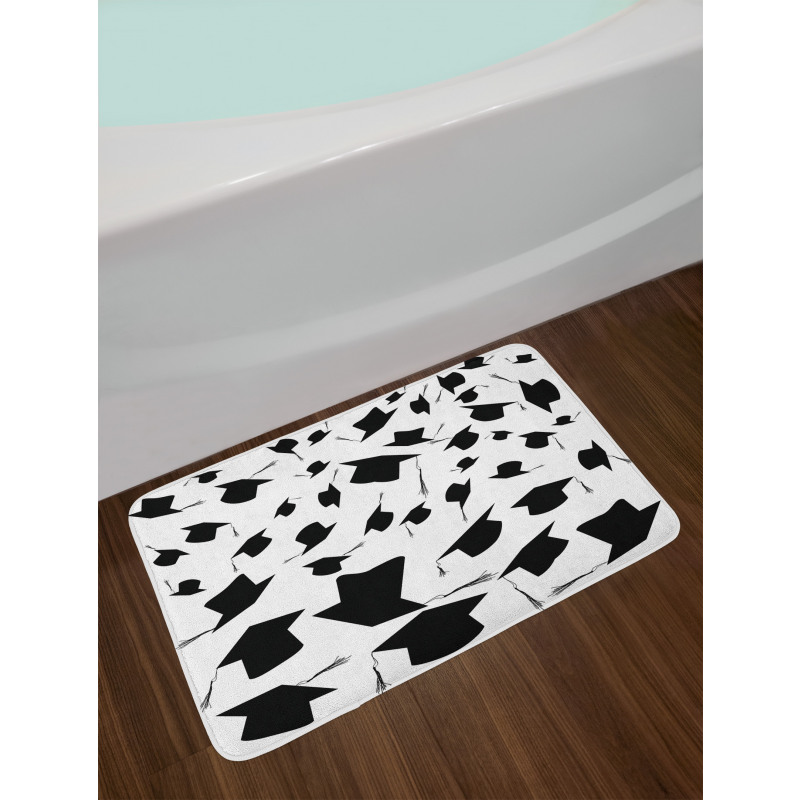 Tossed Graduation Caps Bath Mat