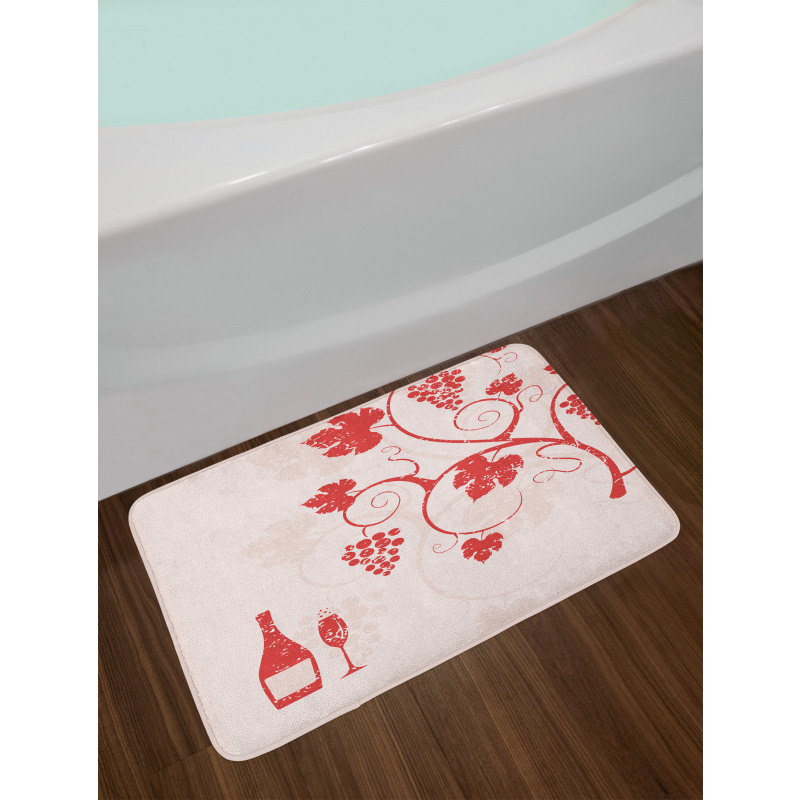 Winery and Fruits on Tree Bath Mat