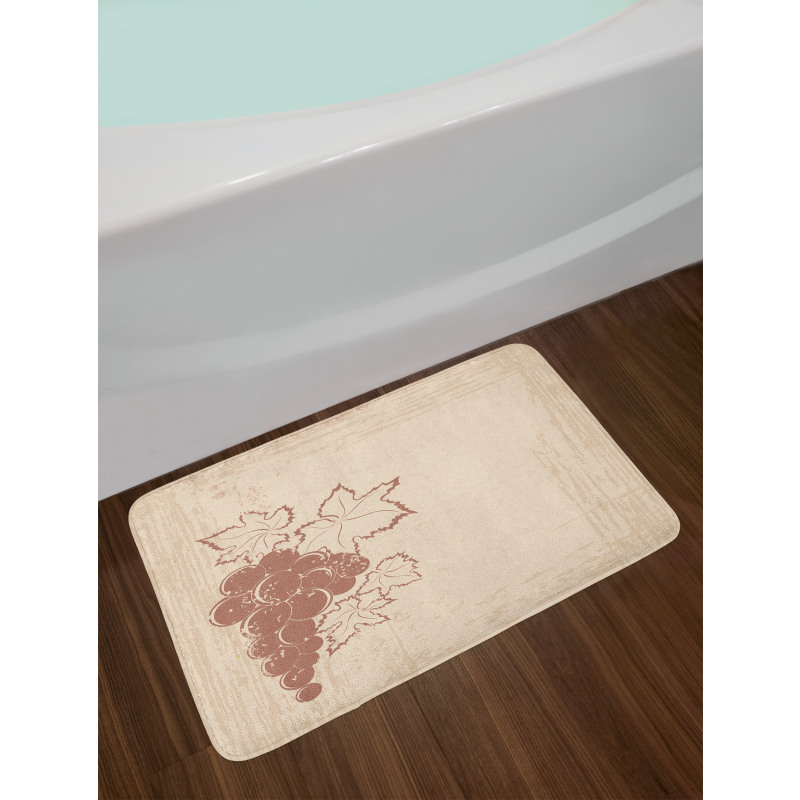 Vintage Style Fruits Branch Bath Mat