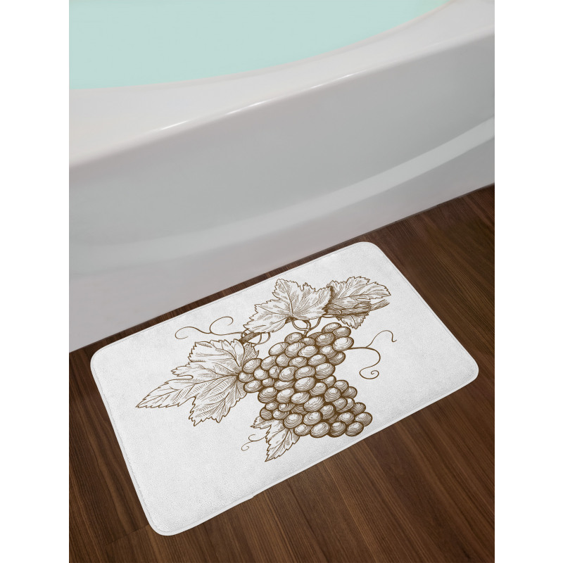 Modest Fruit Branch with Leaf Bath Mat