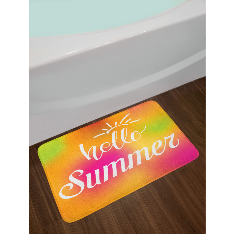 Abstract Colorful Summer Bath Mat