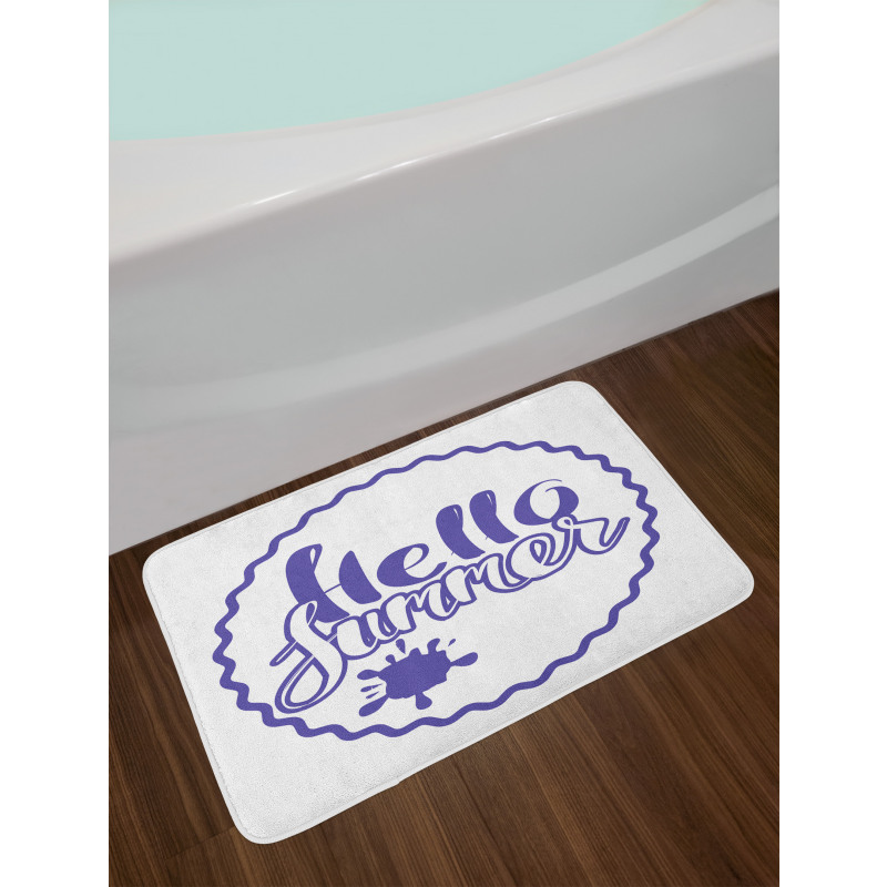 Hello Summer Season Circle Bath Mat